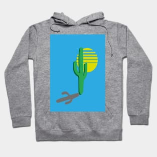 Bohemian blue sky desert landscape sunset cactus abstract art Hoodie